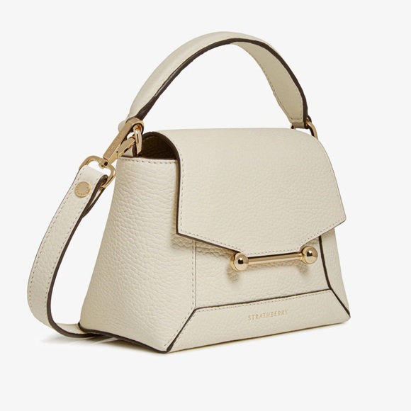 SOLD NWT Strathberry Nano Mosaic Bag Cream Vanilla Leather seen Kate Middleton - Picture 4 of 11